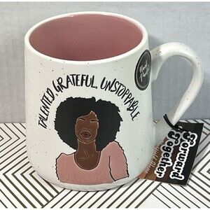 TALENTED, GRATEFUL, UNSTOPPABLE Ceramic Coffee Tea Mug 20oz Women Empowerment